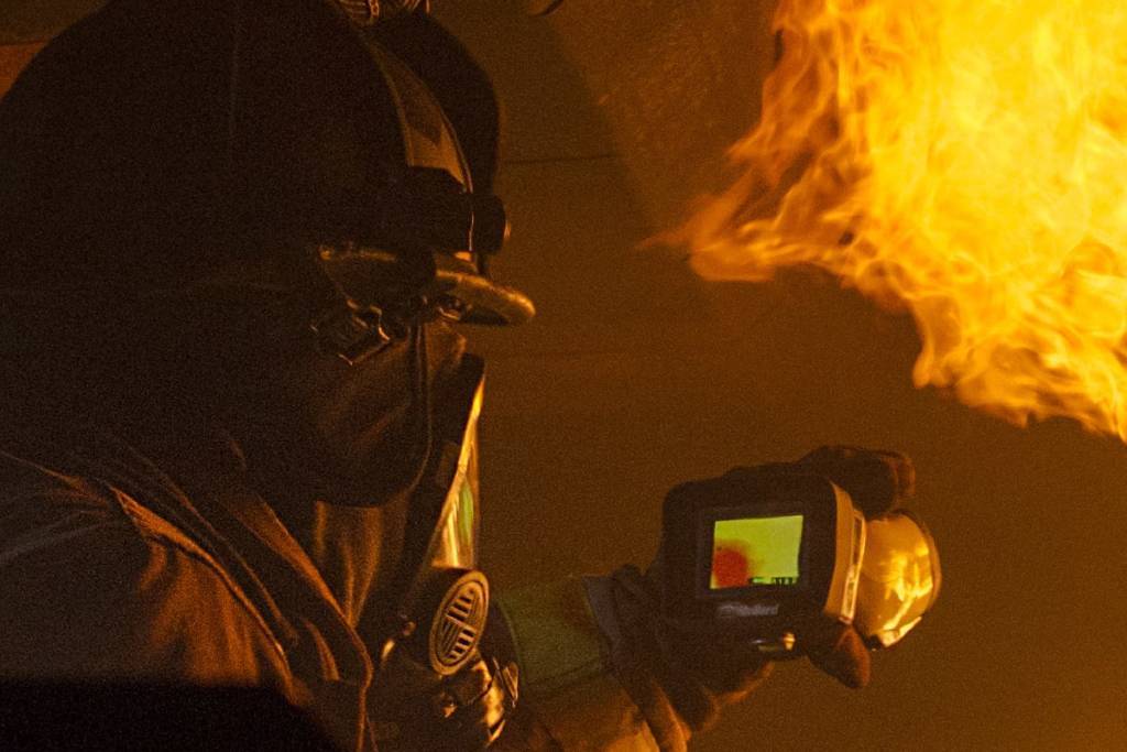 Thermal imager in use